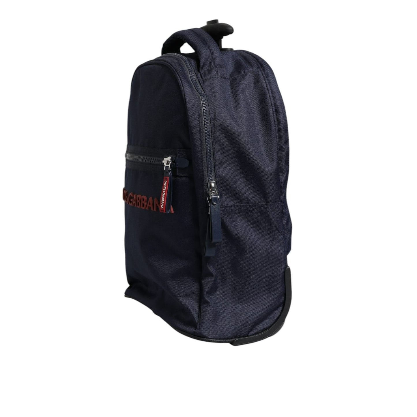 Dolce & Gabbana Blue Red Polyester Kids Back Pack Wheel Suitcase Bag