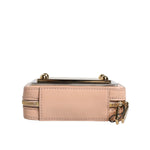 Dolce & Gabbana Nude Leather Logo Plaque Crossbody Bag
