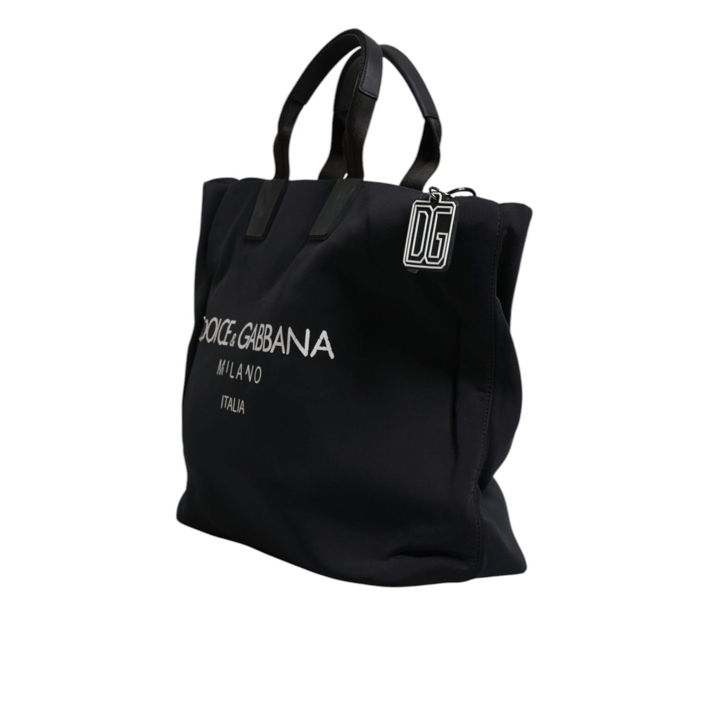 Dolce & Gabbana Black Canvas DG Logo Women Shopping Hand Tote Bag