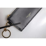 Dolce & Gabbana Black Calfskin Leather DG Logo Card Holder Wallet BAG4200