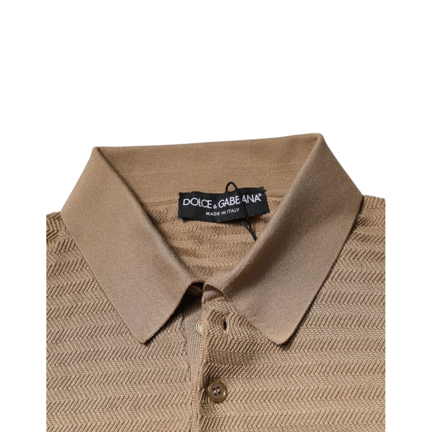 Dolce & Gabbana Brown Collared Short Sleeves Polo T-shirt