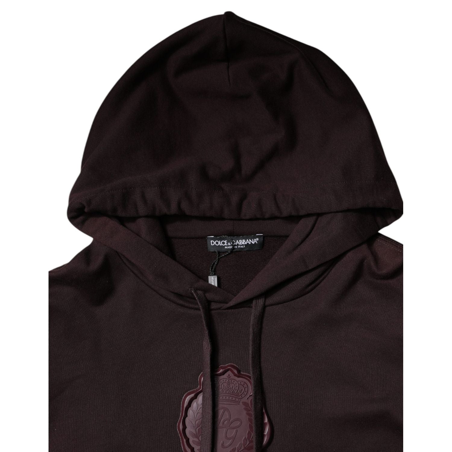 Dolce & Gabbana Brown Cotton Hooded Men Sweatshirt Sweater