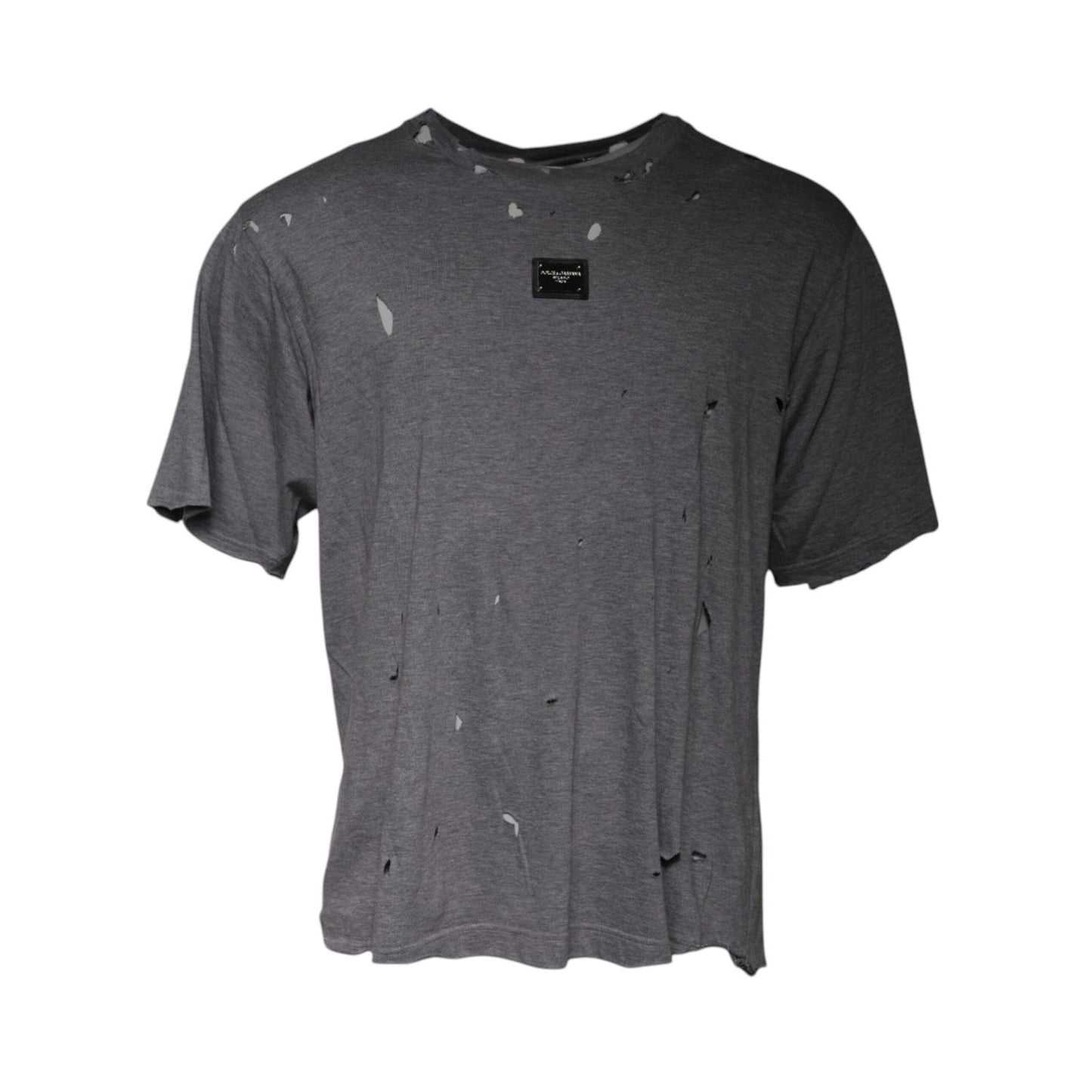 Dolce & Gabbana Gray Logo Crew Neck Short Sleeves T-shirt