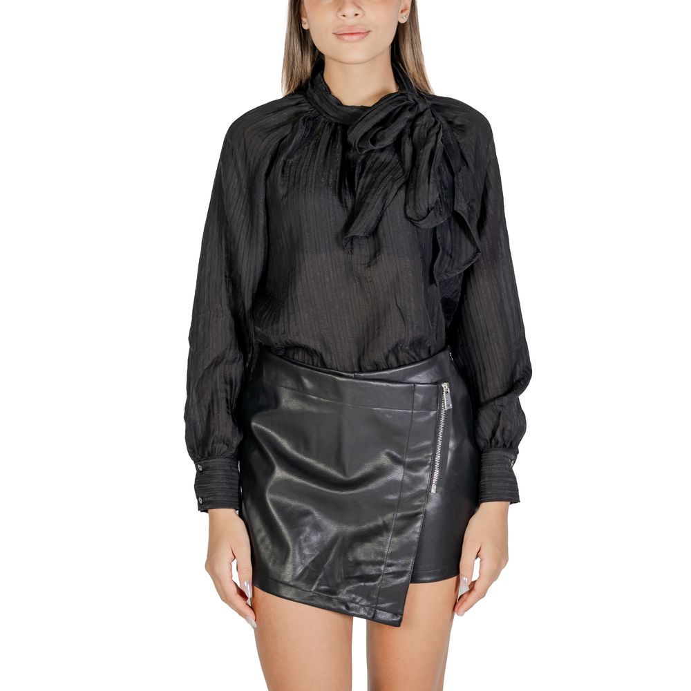 Jacqueline De Yong Black Polyester Blouse