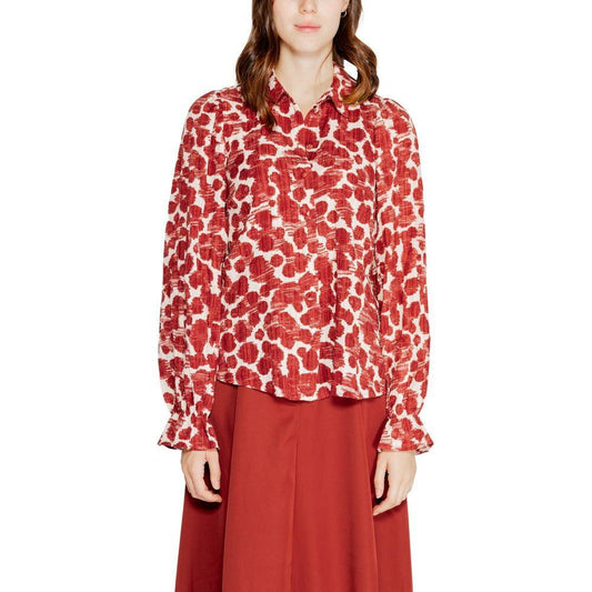 Vero Moda Red Polyester Shirt VE-14874500141-XL