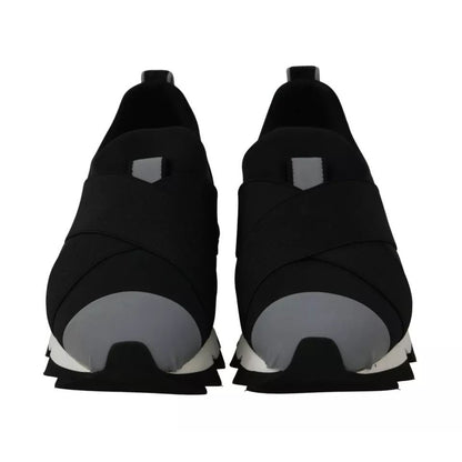 Dolce & Gabbana Black Shark Neoprene Stretch Sneakers Shoes