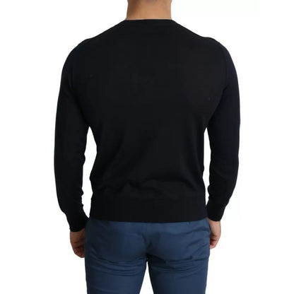 Dolce & Gabbana Black Cashmere Crew Neck Sweatshirt Sweater