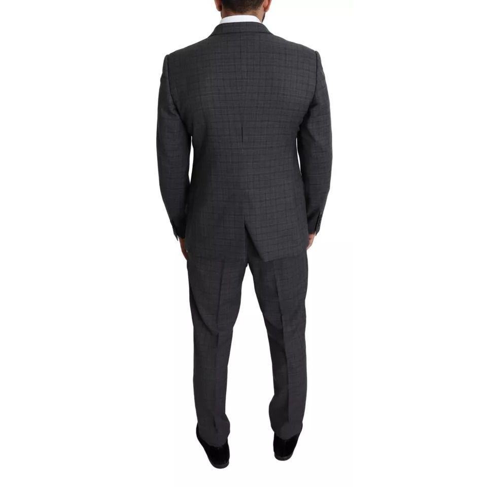 Dolce & Gabbana Gray Wool Men Formal 2 Piece MARTINI Suit JKT2772-52