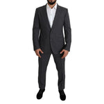 Dolce & Gabbana Gray Wool Men Formal 2 Piece MARTINI Suit JKT2772-52