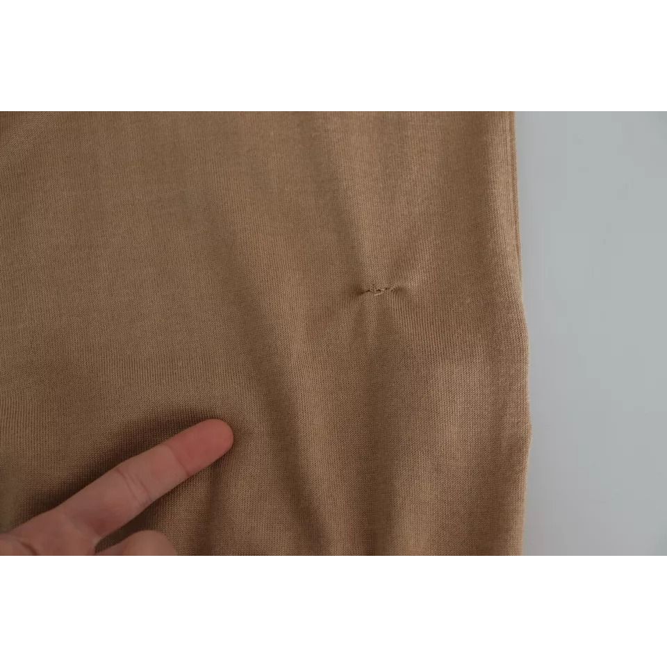 Dolce & Gabbana Beige Cashmere Silk Turtleneck Pullover Sweater TSH5695-36