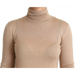 Dolce & Gabbana Beige Cashmere Silk Turtleneck Pullover Sweater TSH5695-36