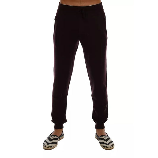 Dolce & Gabbana Purple Cashmere Gym Training Sport Pants