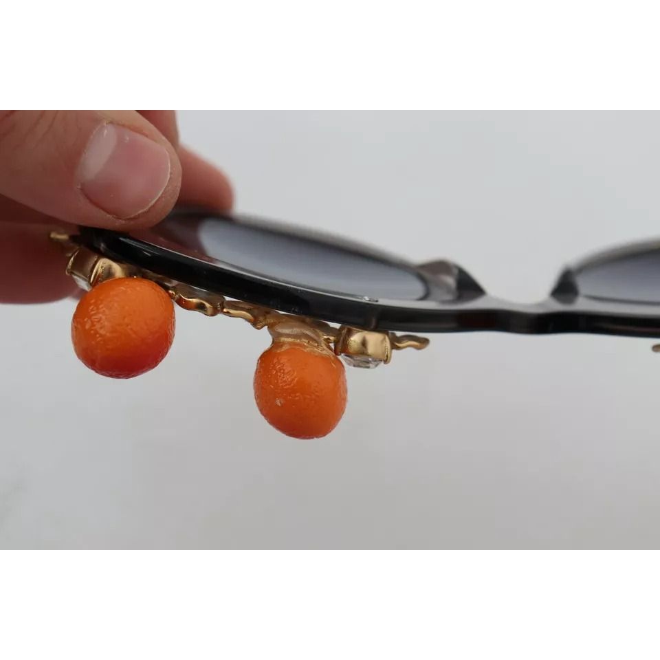 Dolce & Gabbana DG4283B Acetate Crystals Orange Applique Sunglasses