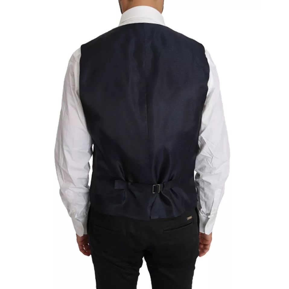 Dolce & Gabbana Blue Wool MARTINI Blazer Vest 2 Piece