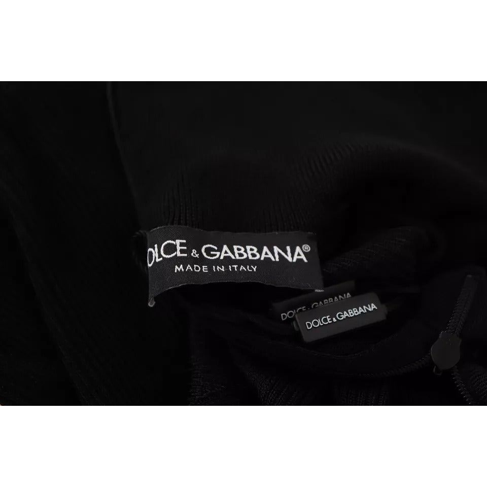 Dolce & Gabbana Black Turtleneck Slim Fit Pullover Sweater TSH6648-48