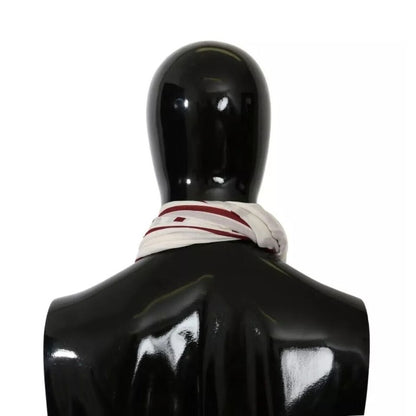 Dolce & Gabbana White Red Printed Wrap Shawl Modal Scarf