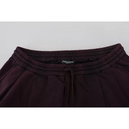 Dolce & Gabbana Bordeaux Cotton Cargo Jogger Sweatpants Pants