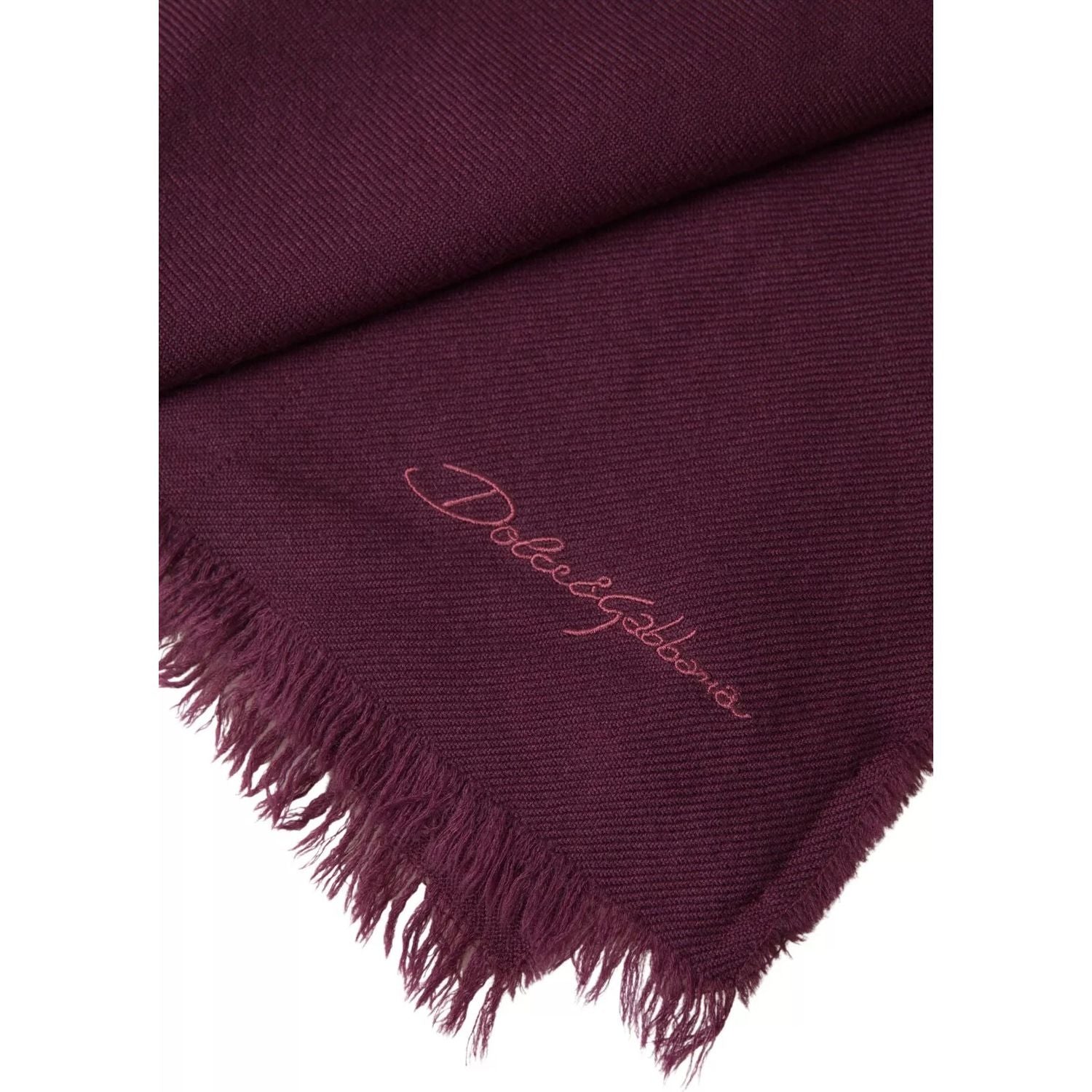 Dolce & Gabbana Purple Cashmere Knit Wrap Shawl Scarf