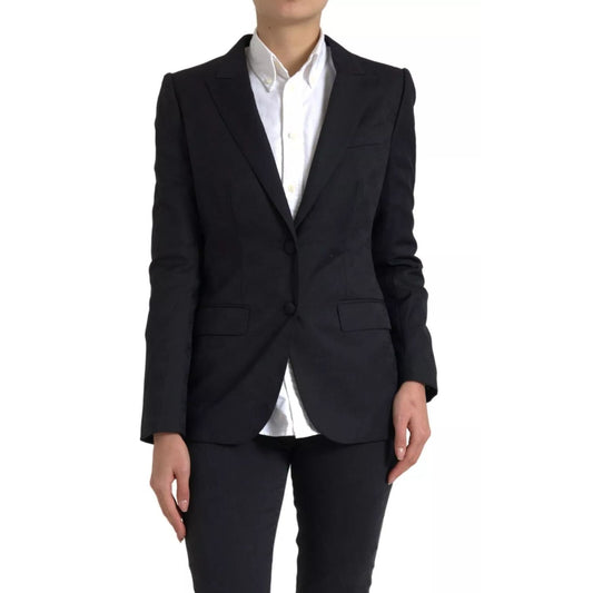 Dolce & Gabbana Black Long Sleeve Coat Blazer Jacket