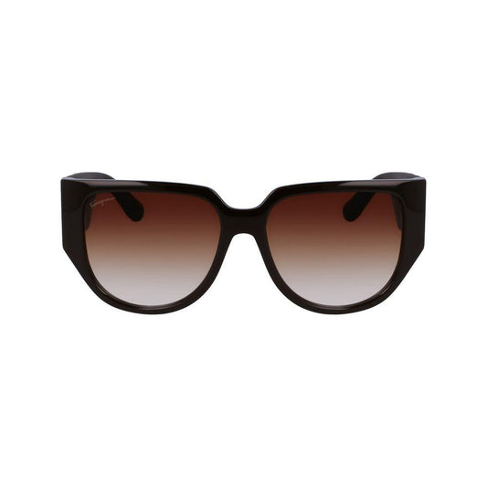 Ferragamo Brown Bio Injected Sunglasses