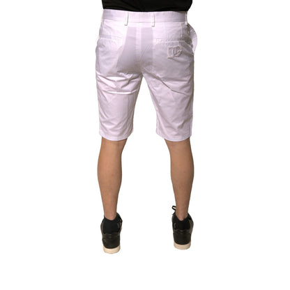 Dolce & Gabbana White Chinos Cotton Stretch Casual Shorts