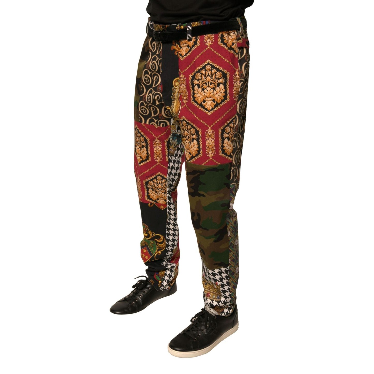 Dolce & Gabbana Multicolor Patchwork Men Dress Pants