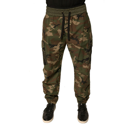 Dolce & Gabbana Multicolor Camouflage Cargo Sweatpants Pants