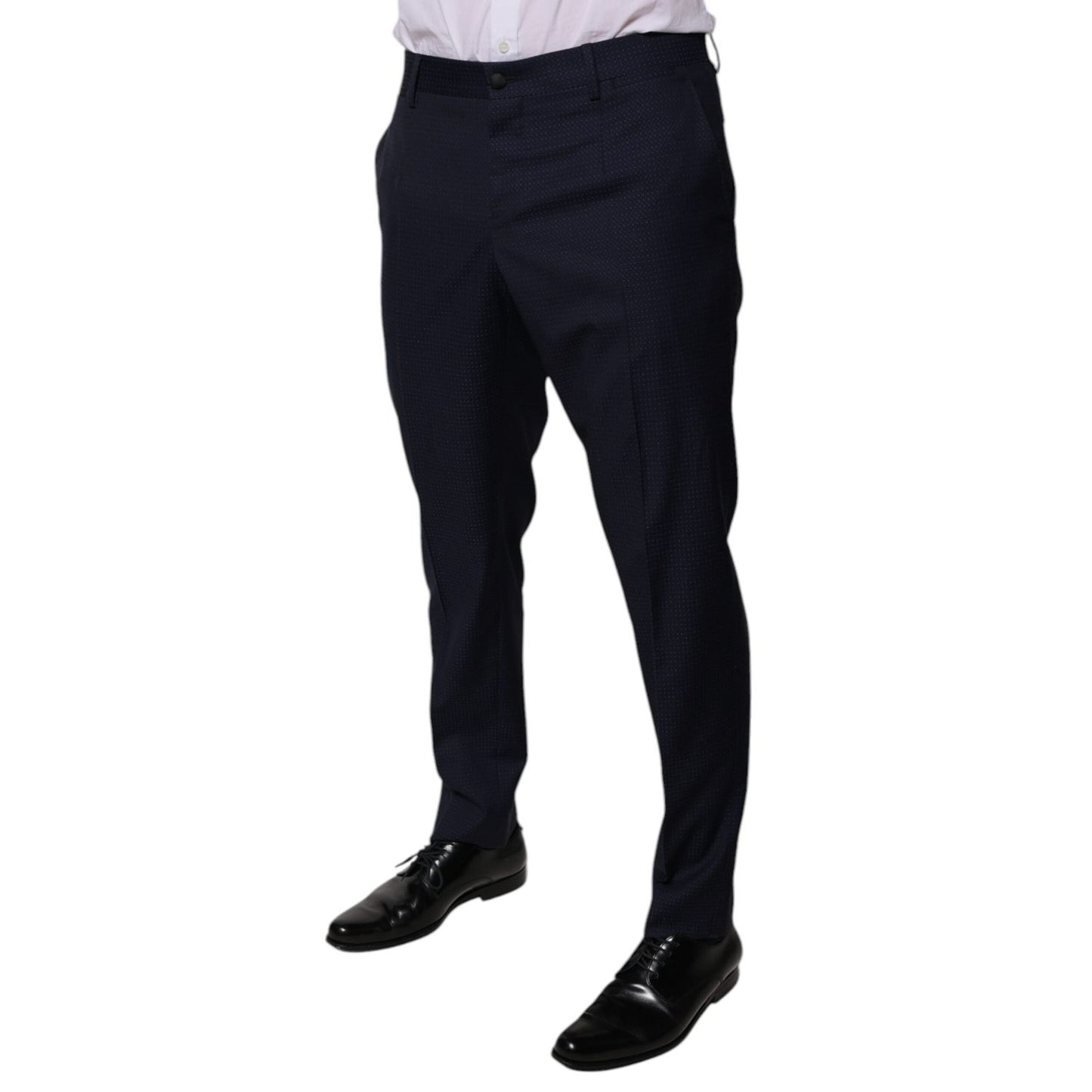Dolce & Gabbana Dark Blue Cotton Men Dress Pants