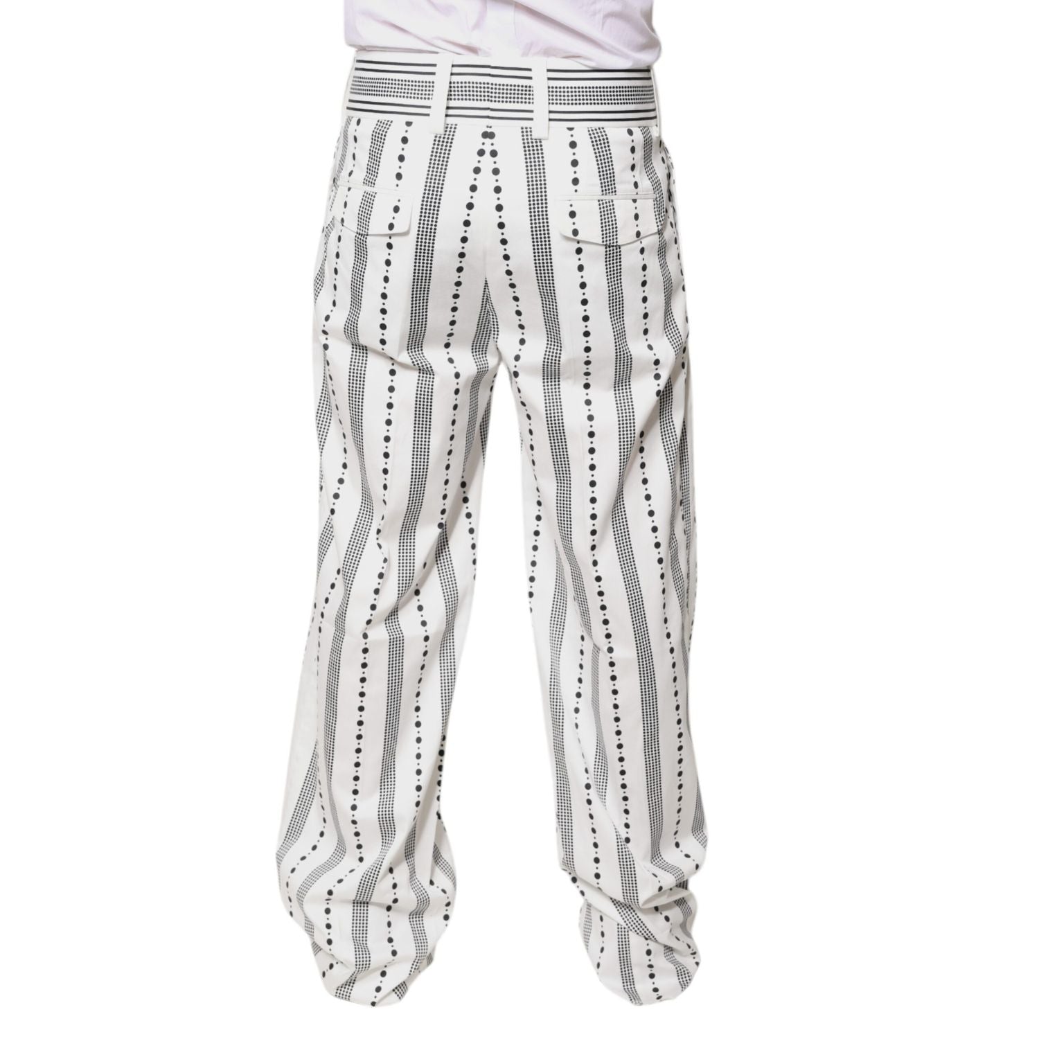 Dolce & Gabbana White Straight Formal Dress Pants