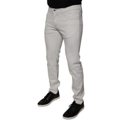 Dolce & Gabbana White Cotton Skinny Denim Jeans