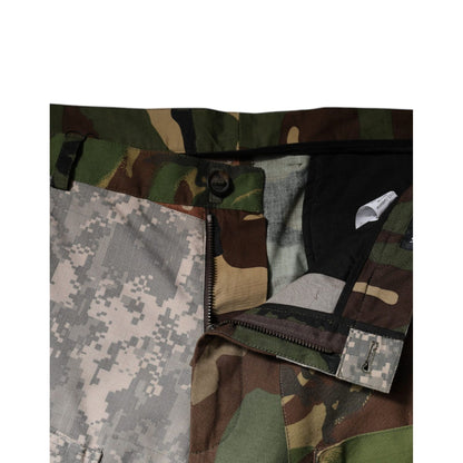 Dolce & Gabbana Multicolor Patchwork Camouflage Cargo Pants
