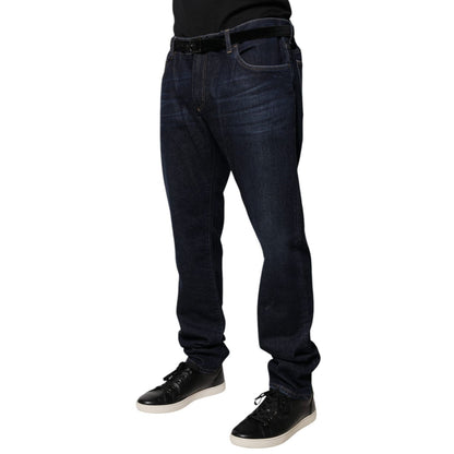 Dolce & Gabbana Dark Blue Cotton Skinny Denim Jeans