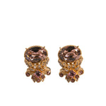 Dolce & Gabbana Gold Tone 925 Sterling Silver Crystal Cufflink SMY10555