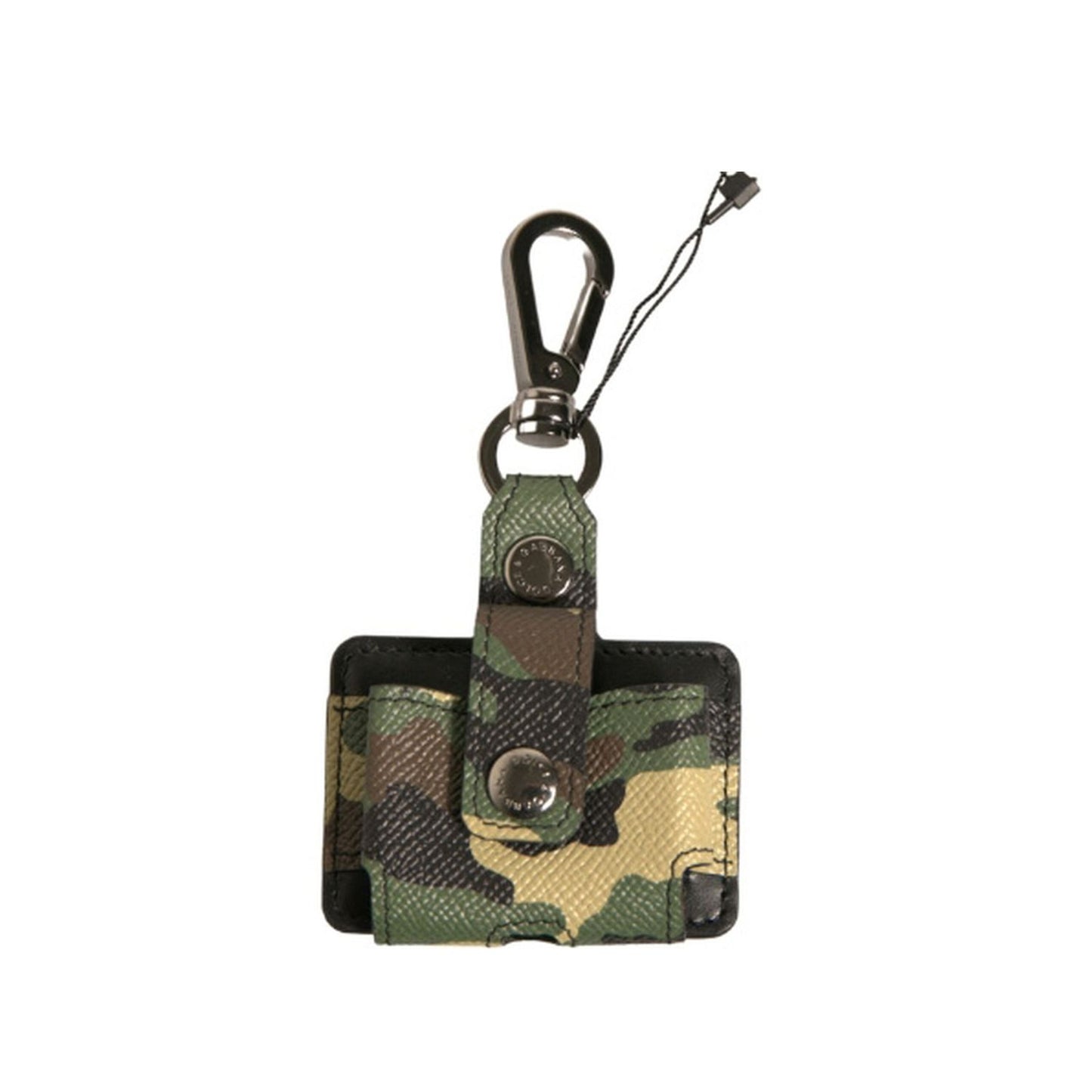 Dolce & Gabbana Multicolor Camouflage Leather Metal Airpods Case