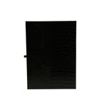 Dolce & Gabbana Elegant Black Leather Logo Plaque Holder Catalogue Case SMY10622