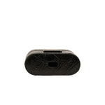 Dolce & Gabbana Black Leather Metal Logo Plaque Holder Airpods Case SMY10595