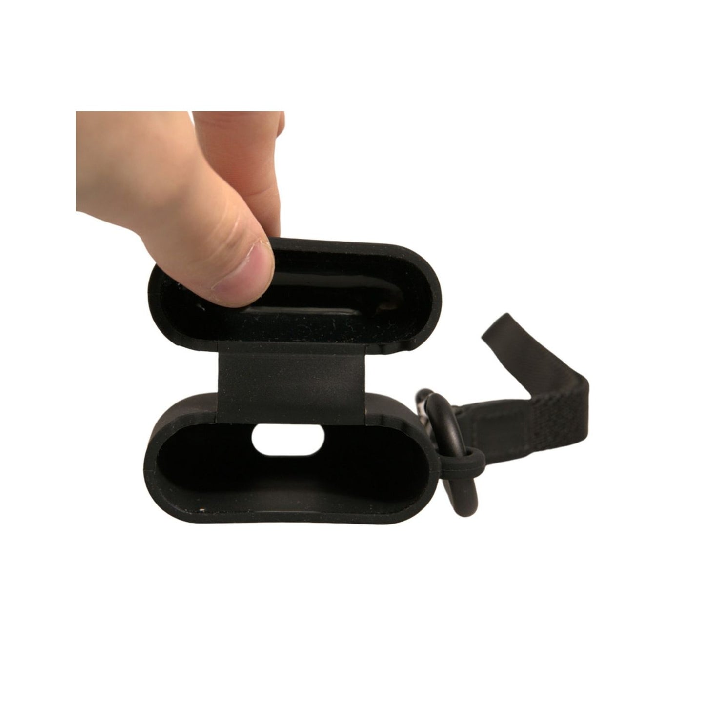 Dolce & Gabbana Black Silicone Rubber Logo Embossed Airpods Case