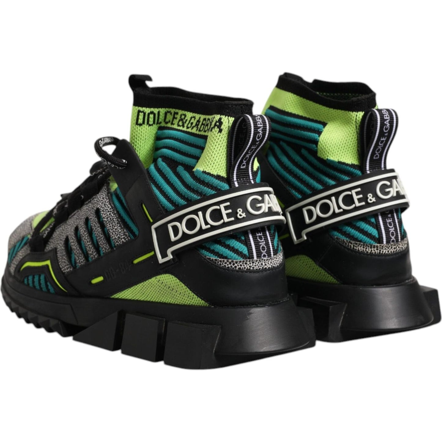 Dolce & Gabbana Multicolor Sorrento Logo Sneakers Socks Shoes MV6680-42