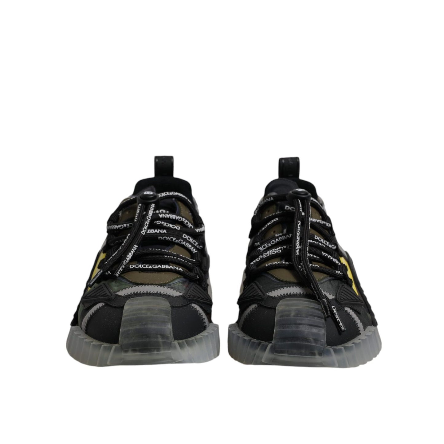 Dolce & Gabbana Black Green Camo NS1 Low Top Sneakers Shoes