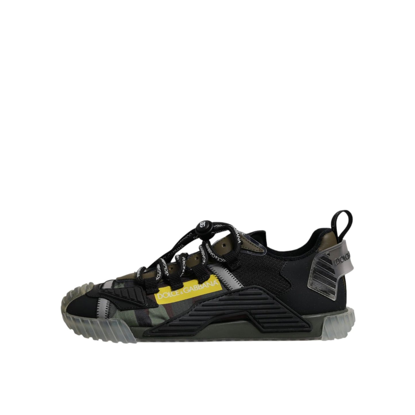 Dolce & Gabbana Black Green Camo NS1 Low Top Sneakers Shoes