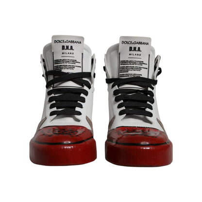 Dolce & Gabbana Multicolor Leather High Top Sneakers Shoes