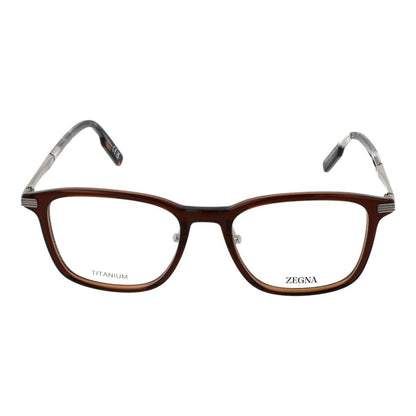 Ermenegildo Zegna Brown Men Glasses Frame