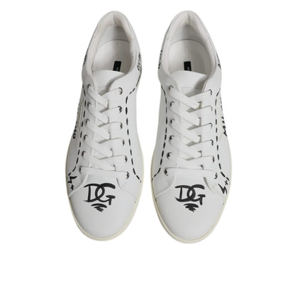 Dolce & Gabbana White Leather Milano Low Top Sneakers Shoes