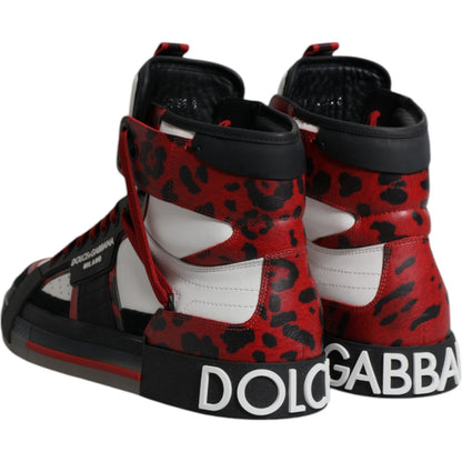 Dolce & Gabbana Multicolor Leather High Top Sneakers Shoes