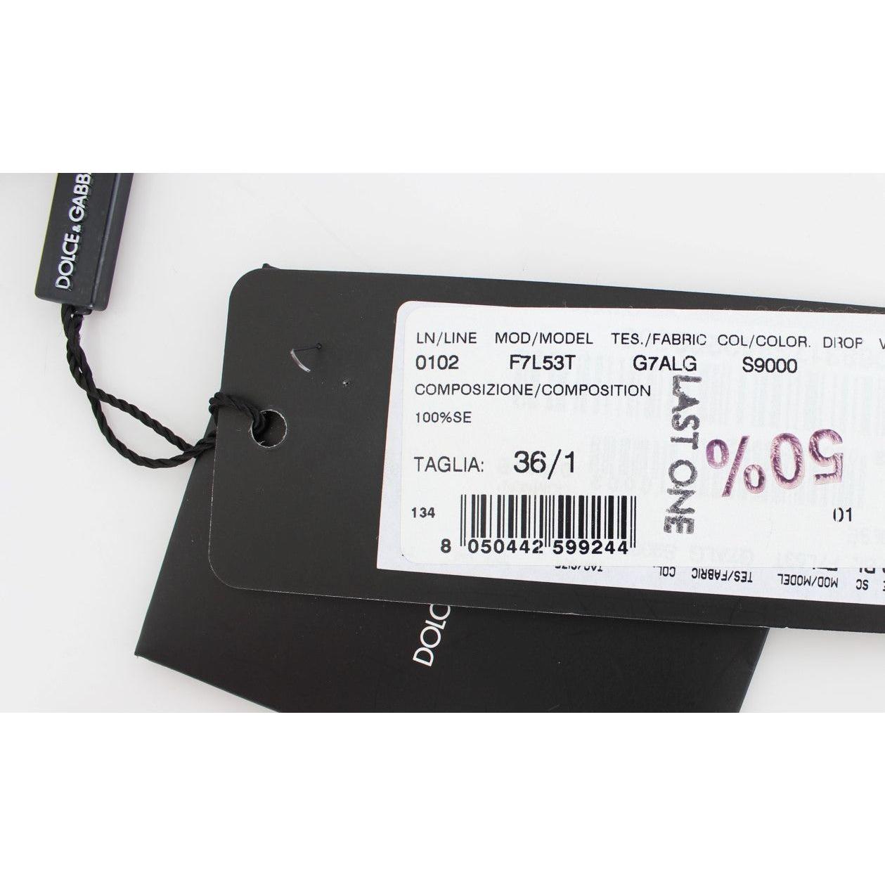 Dolce & Gabbana Black Key Floral Print Silk Blouse Top