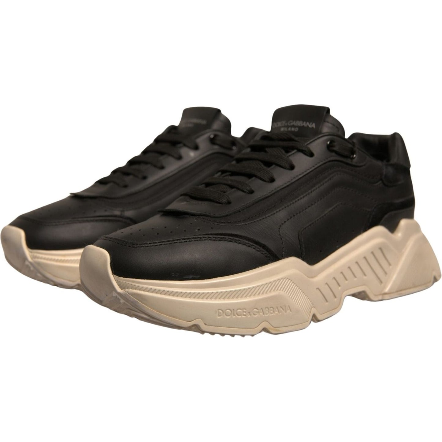 Dolce & Gabbana Black White Daymaster Low Top Sneakers Shoes