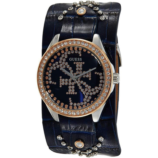 Guess Blue Leather Watch GUW1140L3AC