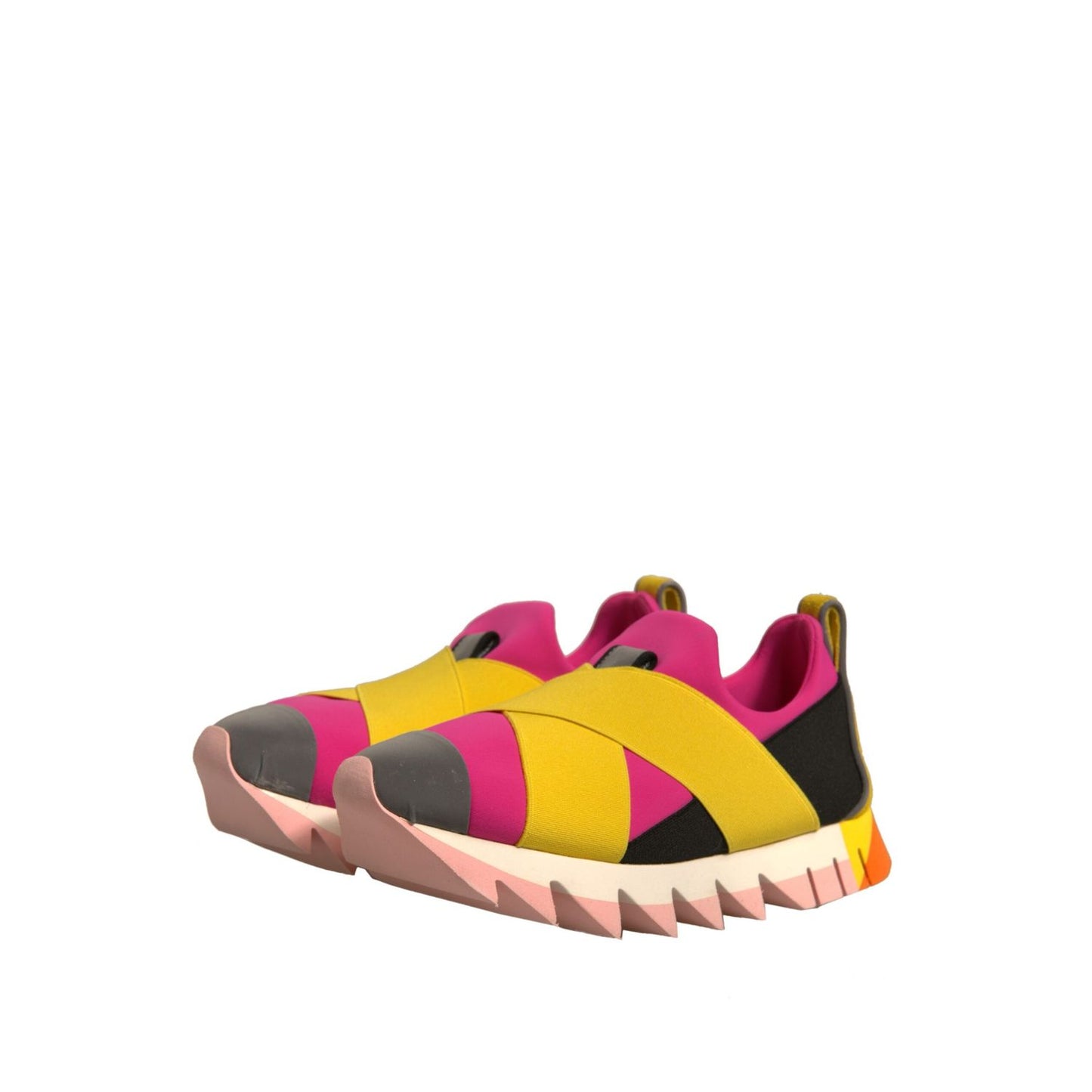 Dolce & Gabbana Multicolor Neoprene Elastic Ibiza Sneakers Shoes LA12323-37