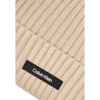 Calvin Klein Beige Organic Cotton Cap (Baseball Hat)