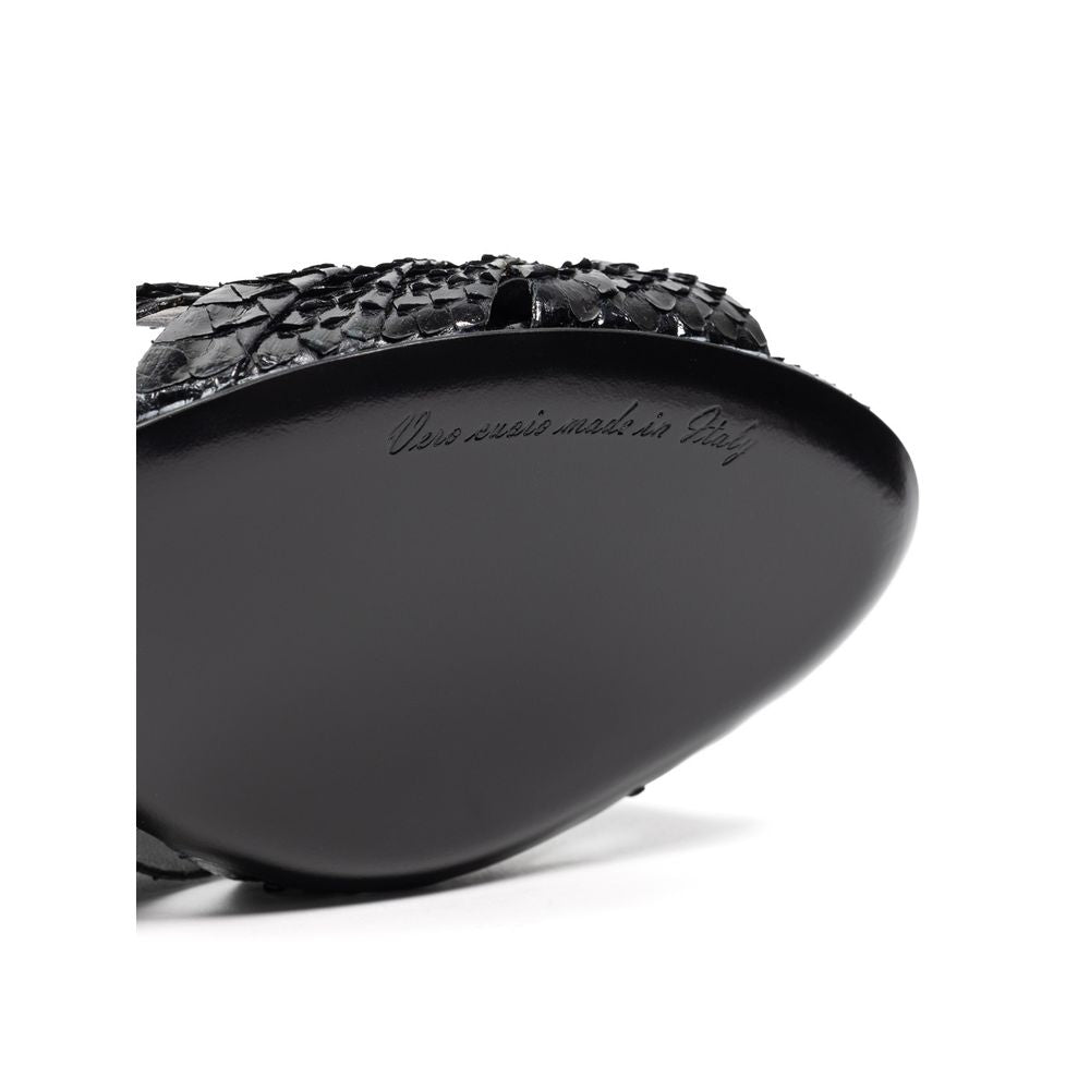 Dolce & Gabbana Black Snake Skin Sandal